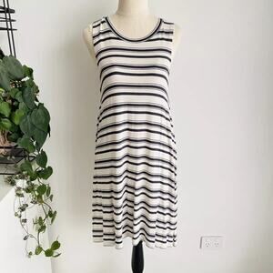 Billabong Back and White Striped Tank Dress